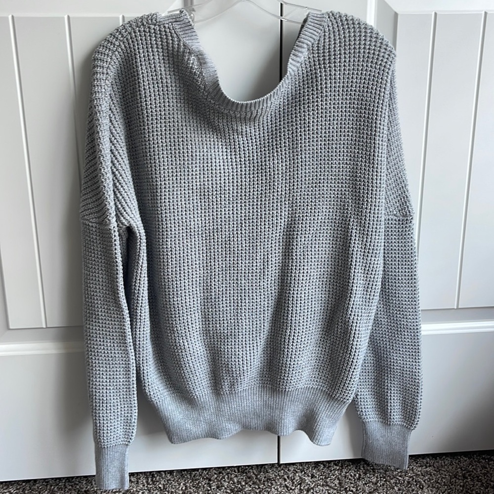 Open Back Long Sleeve Sweater